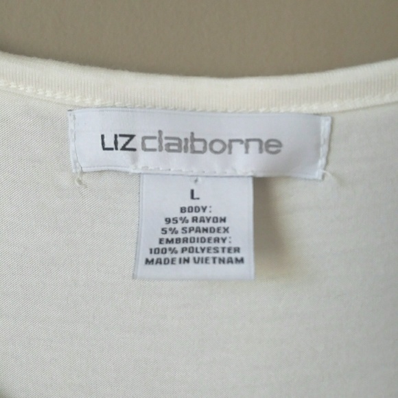 LC · Sleeveless Cream + Black Embroidered Boho Top - Picture 3 of 5